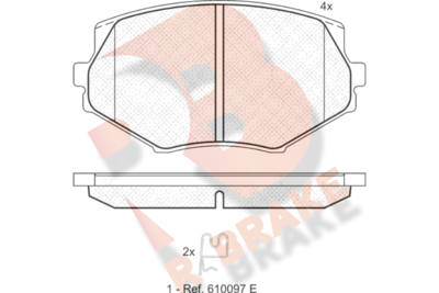 RB1818 R BRAKE Комплект тормозных колодок, дисковый тормоз