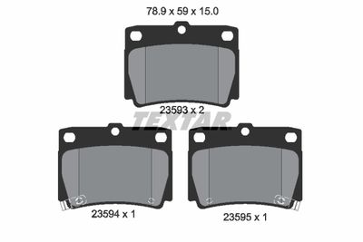 2359301 TEXTAR Комплект тормозных колодок, дисковый тормоз