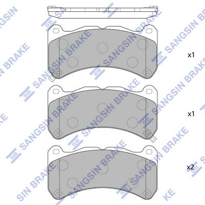 SP1775 Hi-Q Комплект тормозных колодок, дисковый тормоз