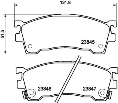 8DB355027971 HELLA PAGID Комплект тормозных колодок, дисковый тормоз