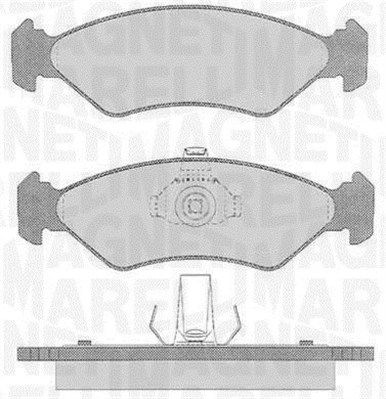 363916060250 MAGNETI MARELLI Комплект тормозных колодок, дисковый тормоз