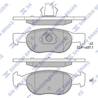 SP1739 Hi-Q Комплект тормозных колодок, дисковый тормоз