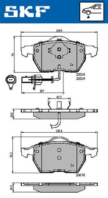 VKBP80113E SKF Комплект тормозных колодок, дисковый тормоз