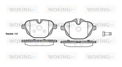 P1521300 WOKING Комплект тормозных колодок, дисковый тормоз
