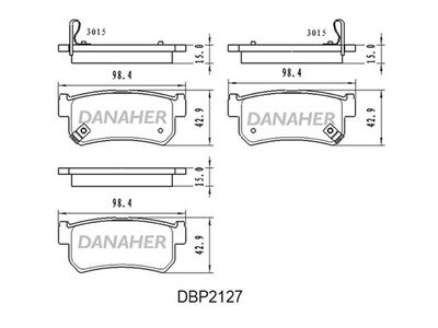 DBP2127 DANAHER Комплект тормозных колодок, дисковый тормоз