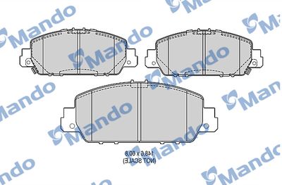 MBF015960 MANDO Комплект тормозных колодок, дисковый тормоз