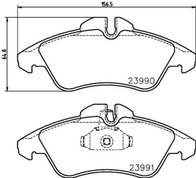 8DB355030761 HELLA Комплект тормозных колодок, дисковый тормоз