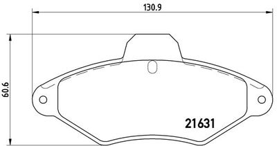 P61052 BREMBO Комплект тормозных колодок, дисковый тормоз