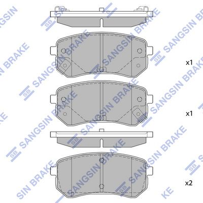 SP1189 Hi-Q Комплект тормозных колодок, дисковый тормоз