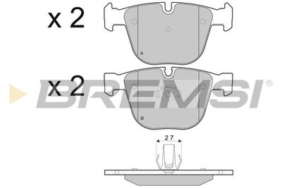 BP3410 BREMSI Комплект тормозных колодок, дисковый тормоз