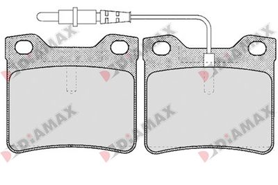 N09133 DIAMAX Комплект тормозных колодок, дисковый тормоз