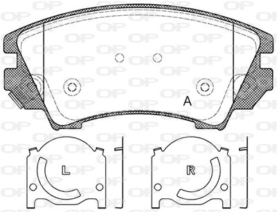 BPA137512 OPEN PARTS Комплект тормозных колодок, дисковый тормоз