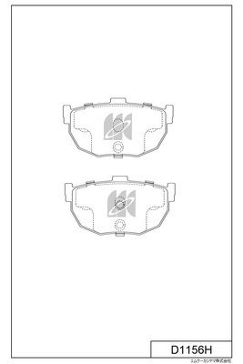 D1156H MK Kashiyama Комплект тормозных колодок, дисковый тормоз