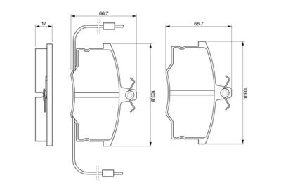 0986490930 BOSCH Комплект тормозных колодок, дисковый тормоз