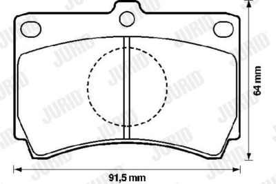 572143J JURID Комплект тормозных колодок, дисковый тормоз