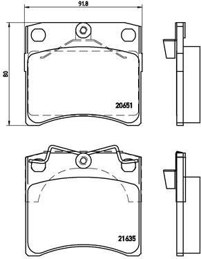 P85027 BREMBO Комплект тормозных колодок, дисковый тормоз