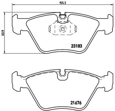 P06043 BREMBO Комплект тормозных колодок, дисковый тормоз