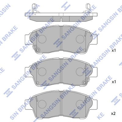 SP1110 Hi-Q Комплект тормозных колодок, дисковый тормоз