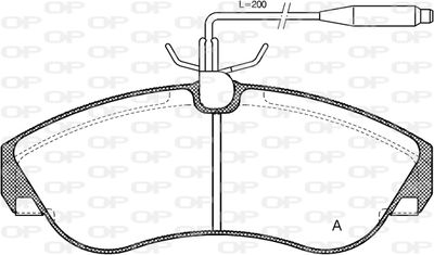 BPA048702 OPEN PARTS Комплект тормозных колодок, дисковый тормоз