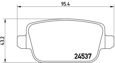 P44017 BREMBO Комплект тормозных колодок, дисковый тормоз