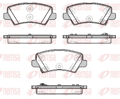 180402 REMSA Комплект тормозных колодок, дисковый тормоз