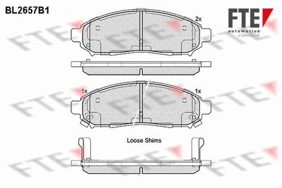 BL2657B1 FTE Комплект тормозных колодок, дисковый тормоз