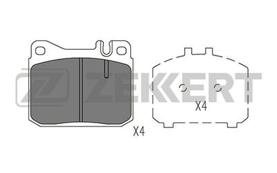 BS1396 ZEKKERT Комплект тормозных колодок, дисковый тормоз