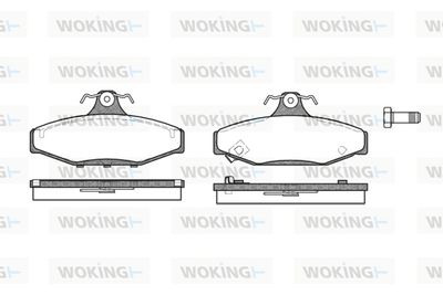 P235302 WOKING Комплект тормозных колодок, дисковый тормоз