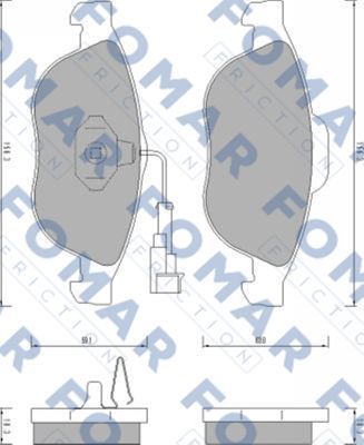 FO665881 FOMAR Friction Комплект тормозных колодок, дисковый тормоз