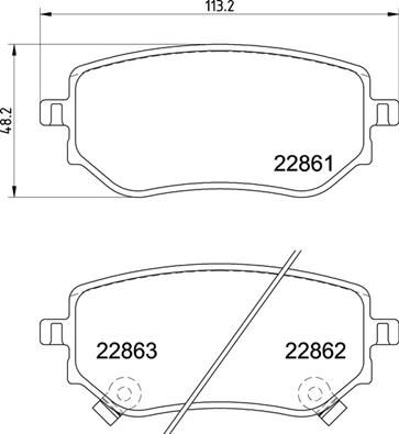 P50153 BREMBO Комплект тормозных колодок, дисковый тормоз