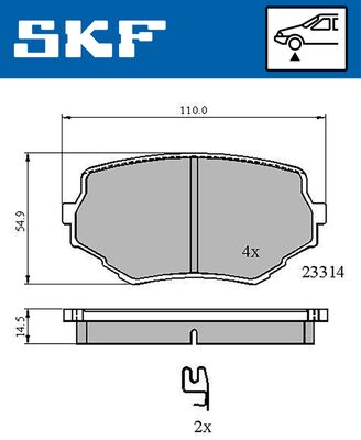 VKBP80531A SKF Комплект тормозных колодок, дисковый тормоз