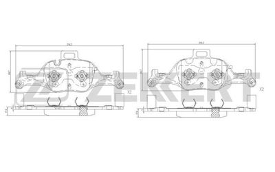 BS1526 ZEKKERT Комплект тормозных колодок, дисковый тормоз