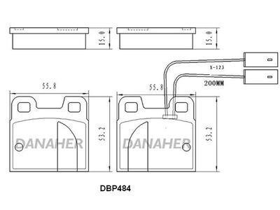 DBP484 DANAHER Комплект тормозных колодок, дисковый тормоз