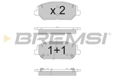 BP3786 BREMSI Комплект тормозных колодок, дисковый тормоз