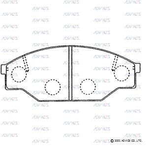 SN610P ADVICS Комплект тормозных колодок, дисковый тормоз