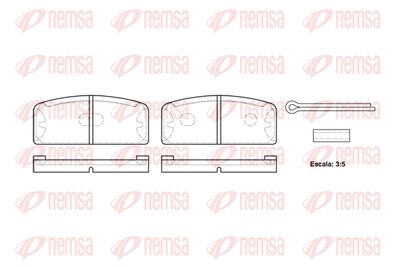 002000 REMSA Комплект тормозных колодок, дисковый тормоз