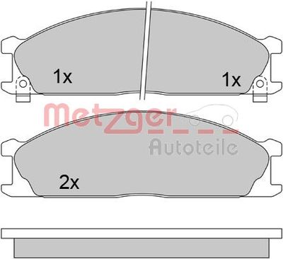 1170488 METZGER Комплект тормозных колодок, дисковый тормоз