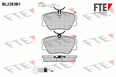 BL2383B1 FTE Комплект тормозных колодок, дисковый тормоз