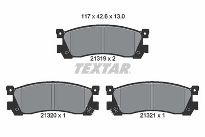 2131901 TEXTAR Комплект тормозных колодок, дисковый тормоз