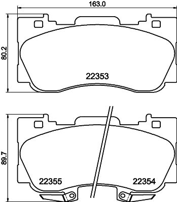 8DB355040671 HELLA Комплект тормозных колодок, дисковый тормоз