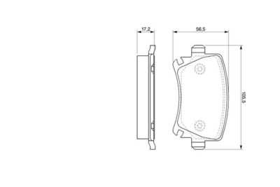 0986424824 BOSCH Комплект тормозных колодок, дисковый тормоз