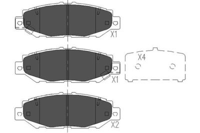 KBP9062 KAVO PARTS Комплект тормозных колодок, дисковый тормоз