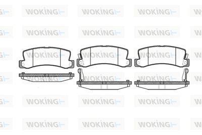 P314322 WOKING Комплект тормозных колодок, дисковый тормоз