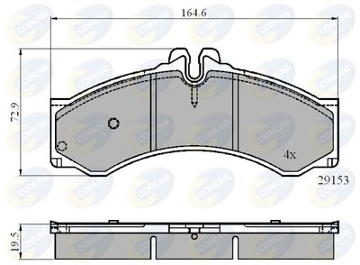 CBP0271 COMLINE Комплект тормозных колодок, дисковый тормоз