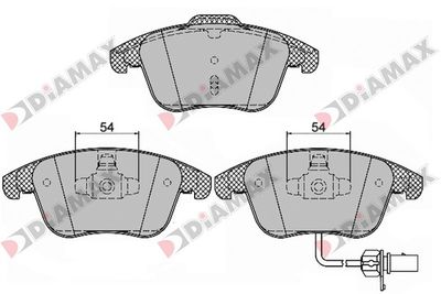 N09434 DIAMAX Комплект тормозных колодок, дисковый тормоз