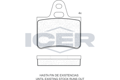 180138 ICER Комплект тормозных колодок, дисковый тормоз