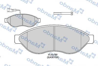 MBF015036 MANDO Комплект тормозных колодок, дисковый тормоз