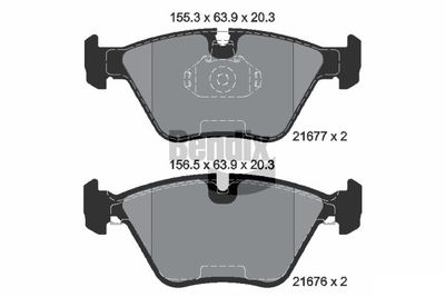 BPD1829 BENDIX Braking Комплект тормозных колодок, дисковый тормоз