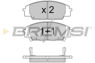 BP3077 BREMSI Комплект тормозных колодок, дисковый тормоз