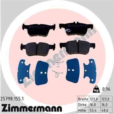 257981551 ZIMMERMANN Комплект тормозных колодок, дисковый тормоз